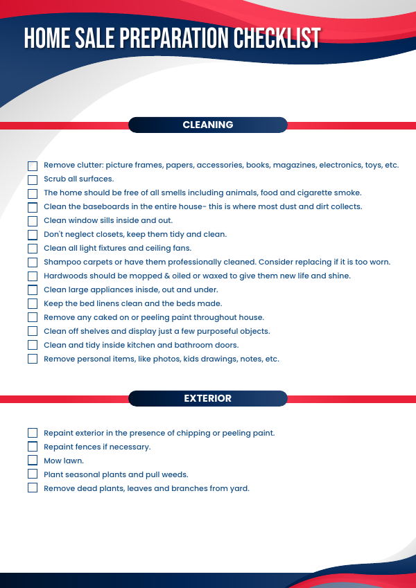 Home Sale Preparation Checklist preview